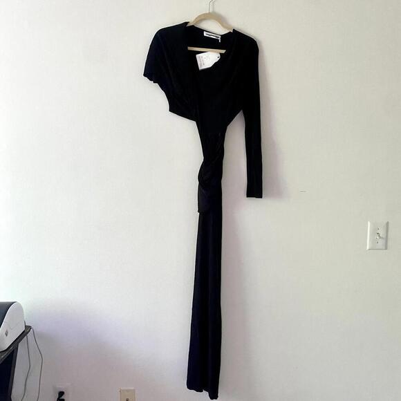 CHRISTOPHER ESBER coiled twisted torso black long sleeve dress - Picture 4 of 9